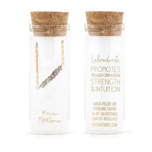 Peach Moonstone Mystic Bar Necklace